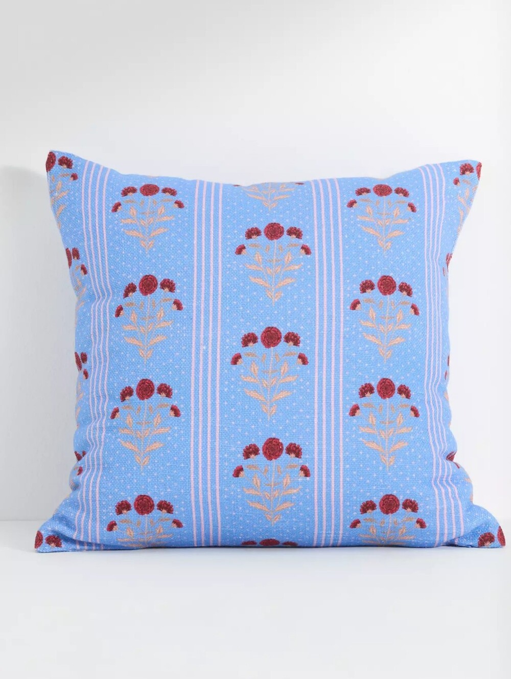Anthropologie Mira Cotton Woven Printed Floral Pillow
